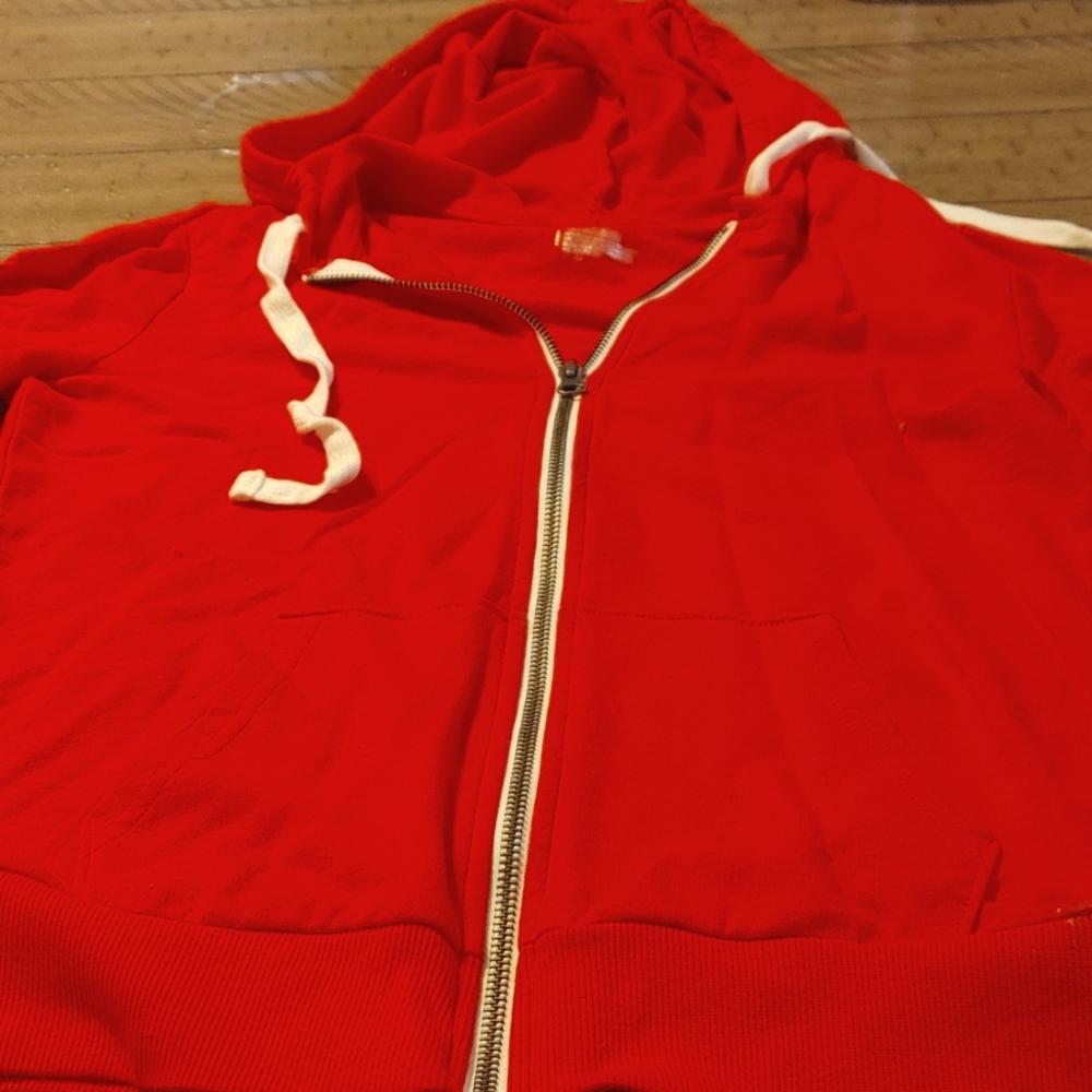 Women's Red Draw String Sweatshirt